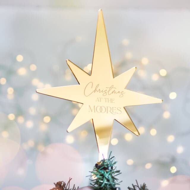 Personalized Christmas Star Tree Topper Ideas Family Decorationstree For - image 1
