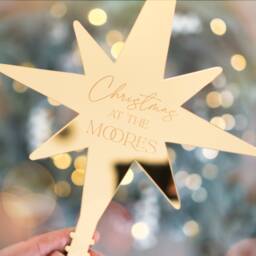 Personalized Christmas Star Tree Topper Ideas Family Decorationstree For - thumbnail 3