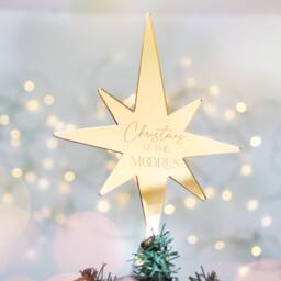 Personalized Christmas Star Tree Topper Ideas Family Decorationstree For - thumbnail 1