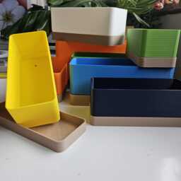 The Flora Indoor Planter, Rectangular Plant Pot With Drip Tray - thumbnail 3