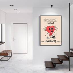Gwarn Wid Yuh Bad Self - Home Decor, Wall Art, Modern Jamaican Print, Patois Caribbean Print, Slang Print - thumbnail 2