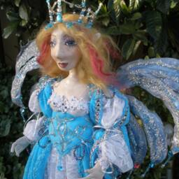 Ankara, One Of A Kind, Fairy, Queen, Clay Doll, Fiber Art, Unique Gift, Michelle Munzone, Bamboledesigns, Art Home Decor, Sculpture - thumbnail 2