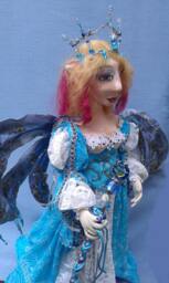 Ankara, One Of A Kind, Fairy, Queen, Clay Doll, Fiber Art, Unique Gift, Michelle Munzone, Bamboledesigns, Art Home Decor, Sculpture