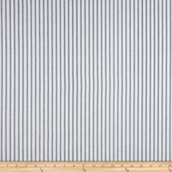 "Gray Classic Ticking Stripe Caf?? Curtains. - Set Of 2 Panels.colors White & Gray. Choose Your Length - 15""L Upto 36"