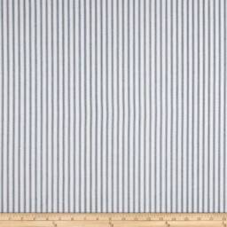 "Gray Classic Ticking Stripe Caf?? Curtains. - Set Of 2 Panels.colors White & Gray. Choose Your Length - 15""L Upto 36"