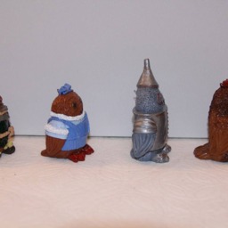 Wizard Of Oz Owl Figurines, Acrylic Painted Resin Ornaments, Set 4 - thumbnail 2