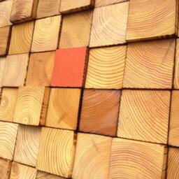 Reclaimed Pine Wood Wall Art - Geometric Tile Mosaic - thumbnail 4