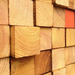 Reclaimed Pine Wood Wall Art - Geometric Tile Mosaic - thumbnail 2