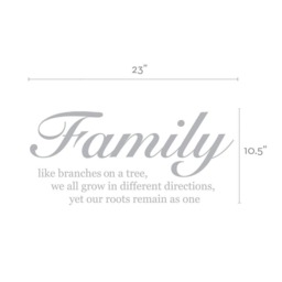 Family Tree Branches Quote Wall Decal - Living Room Decor - thumbnail 3