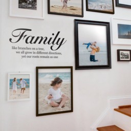 Family Tree Branches Quote Wall Decal - Living Room Decor - thumbnail 1