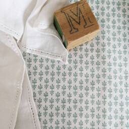 Floral Crib Sheet Sage Green Baby Bedding, Changing Pad Cover - thumbnail 3
