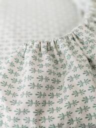 Floral Crib Sheet Sage Green Baby Bedding, Changing Pad Cover - thumbnail 1