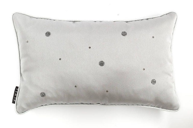 Almee Luxury Decorative Two-Sided Pillow With Crystals Silver - image 1
