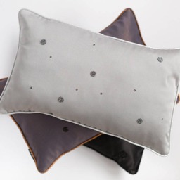 Almee Luxury Decorative Two-Sided Pillow With Crystals Silver - thumbnail 3