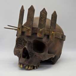 The Blind King . Realistic Plaster Of Paris Life Size Human Skull Replica - thumbnail 3