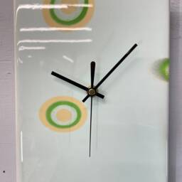 Pale Green Abstract Resin Wall Clock, Long Modern Unusual Home Decor, Luxury Clocks - thumbnail 3
