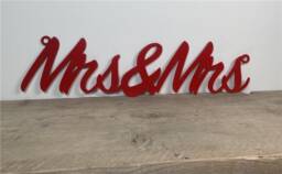 Mrs & - Steel Metal Hanging Sign Wall Art - thumbnail 1
