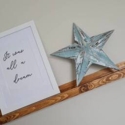 Chunky Wooden Shelf Rustic Ornament Display, Nursery Toy Shelf - 15cm Depth - thumbnail 3