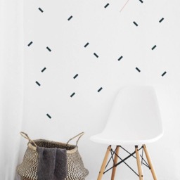 Confettis Black Wall Decals Decor Stickers Straight Line Nursery Baby Rectangle Modern & Scandinavian - thumbnail 4