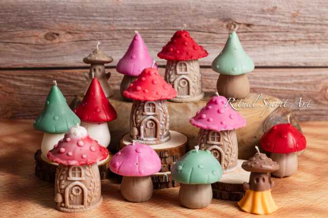 Mushroom Magic - Hand-Poured Soy Candle - Autumn Decor Gift - image 1