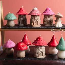 Mushroom Magic - Hand-Poured Soy Candle - Autumn Decor Gift - thumbnail 3