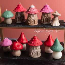 Mushroom Magic - Hand-Poured Soy Candle - Autumn Decor Gift - thumbnail 2