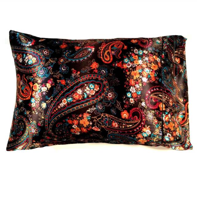 Paisley Satin Travel Pillow, Hypoallergenic, Washable