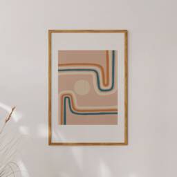 Mid Centruy Modern Art Print - Red Stripe Design Blanket Bestseller Abstract - thumbnail 3