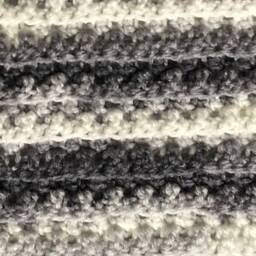 Grey & White Baby Blanket With Yellow Border - thumbnail 4