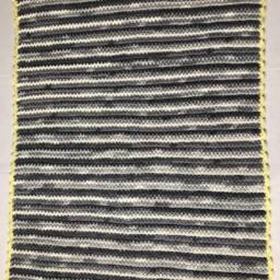 Grey & White Baby Blanket With Yellow Border - thumbnail 2