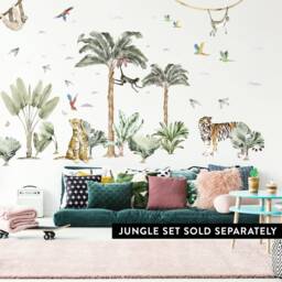 Jungle Plants - Watercolour Wall Decals, Plastic-Free Kids Room Wall Stickers - thumbnail 3