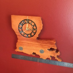 Louisiana Handmade State Quarter Clock With Inlaid Quarters. Choice Of Wood. Customizable - thumbnail 3