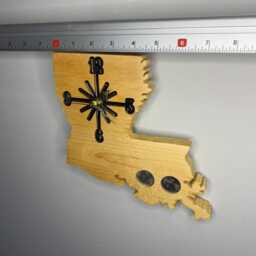 Louisiana Handmade State Quarter Clock With Inlaid Quarters. Choice Of Wood. Customizable - thumbnail 4