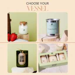Eco Soy Wax Candle Gift Set Adriatic Fig & Cassis Scent - thumbnail 2