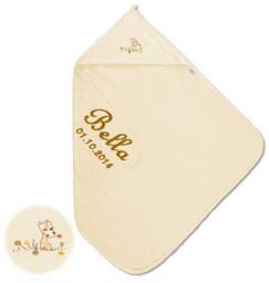 Baby Hooded Towel Embroidered With Name - thumbnail 2