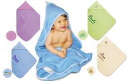 Baby Hooded Towel Embroidered With Name - thumbnail 1