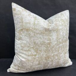 Luxury Designer Abstract Gold Cream Cushion Pillow Throw Cover - thumbnail 3