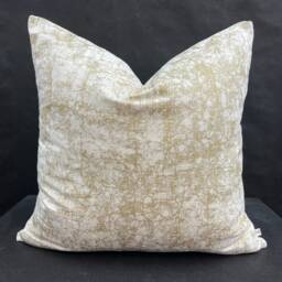 Luxury Designer Abstract Gold Cream Cushion Pillow Throw Cover - thumbnail 1