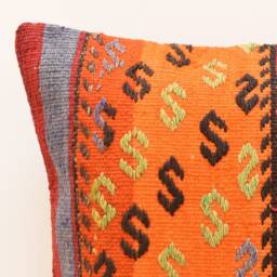 Kilim Pillow Cover 16x16 Moroccan Cushion 40x40 Pillows Kelim Kissen Marokkanische Cojines - thumbnail 2