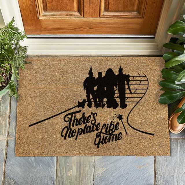 There Is No Place Like Home Doormat, Wizard Of Oz Welcome Mat, New Gift, Wicked Inspired Housewarming Rug, Front Door Decor Custom Rug - image 1