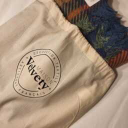 150x150cm Throw - Handmade in France Tartan Checkered Woven Cotton - thumbnail 4