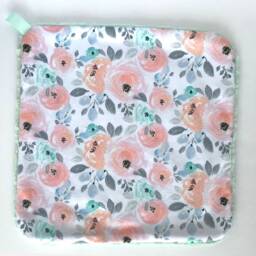 Flower Lovey, Security Blanket, Blankie, Minky Baby New Gift, Gender Nuetral Gift - thumbnail 2