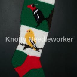 PDF Pattern Only Feathered Friends Hand Knitted Christmas Stocking Pattern - thumbnail 3