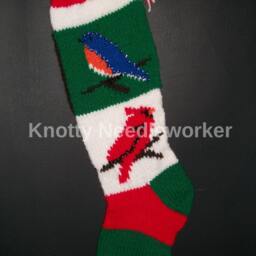 PDF Pattern Only Feathered Friends Hand Knitted Christmas Stocking Pattern - thumbnail 2