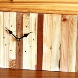 Natural Wood Mantel Clock - 20cm Handmade Farmhouse Country Chic Gift Off The Wall Clocks - thumbnail 2