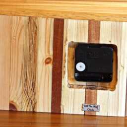 Natural Wood Mantel Clock - 20cm Handmade Farmhouse Country Chic Gift Off The Wall Clocks - thumbnail 4