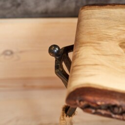 The Wood Coffee Table , Live Edge Coffee Table, Rustic Mid-Century Unique Linden Slab, Round - thumbnail 3