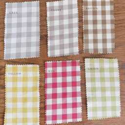Gingham Lampshade in Multiple Colours, Handmade Cotton English Cottage Style - thumbnail 2