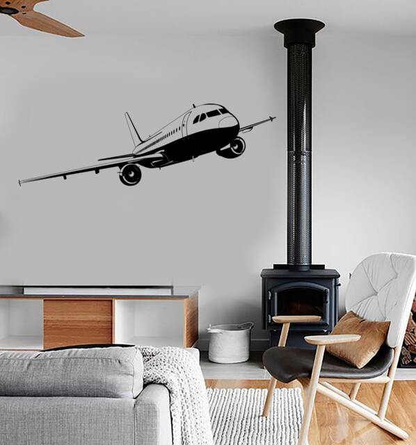 Wall Vinyl Decal Airplane Cool Decor For Living Room 1682Dz - image 1