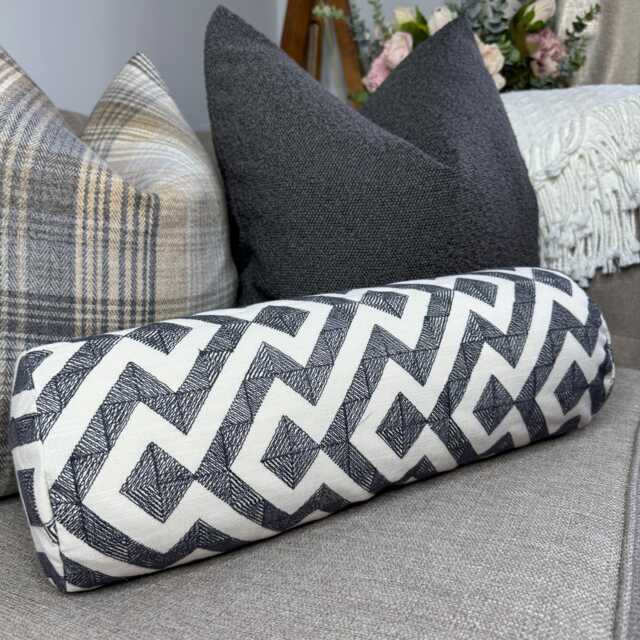 "Geometric Graphic Cushion Bolster 16"" X 6" - image 1